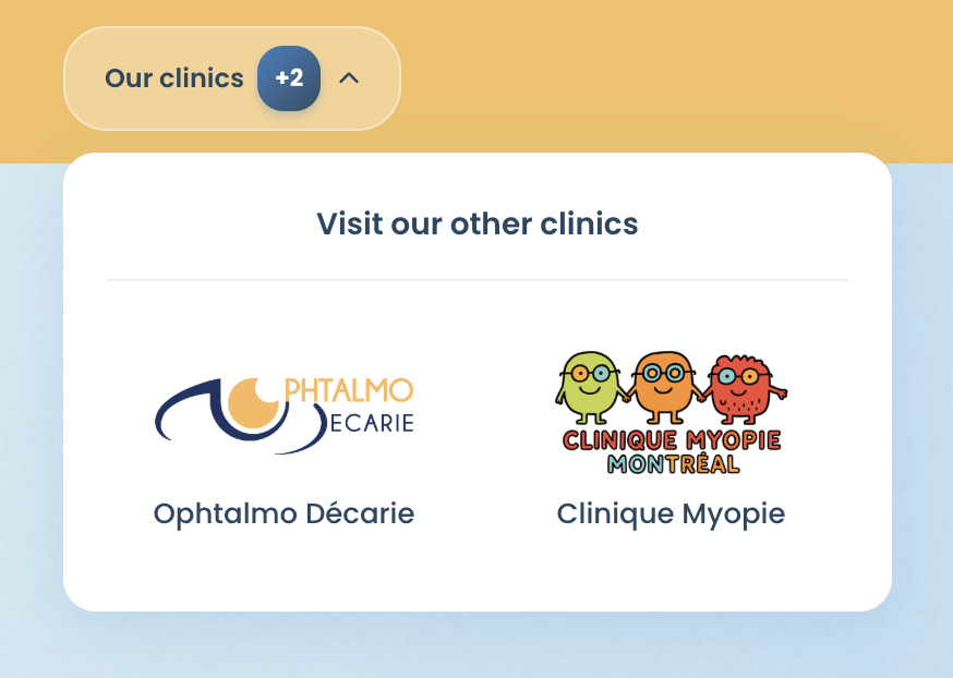 Sélecteur de sites entre plateformes cliniques